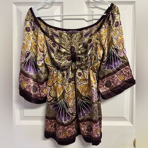 Hale Bob 100% Silk Bohemian Women's Top